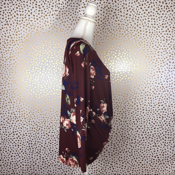 Viamor Floral Twist Knot Detail Long Sleeve Top - Picture 3 of 8